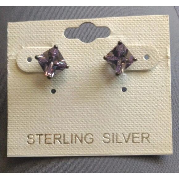 Sterling silver zirconia earrings - Picture 1 of 2